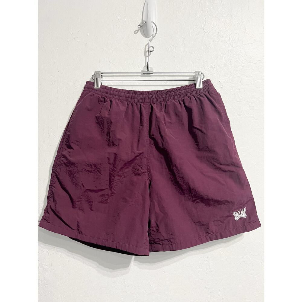 Needles Shorts Mens Large Nylon Plum Purple Mesh Lined JPN Steetwear NEPENTHES